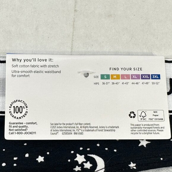 Jockey Women's Size Large Panty Thong Essentials Celestial Black New With Tags - Picture 6 of 11